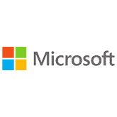 Microsoft logo, representing technology and software solutions.